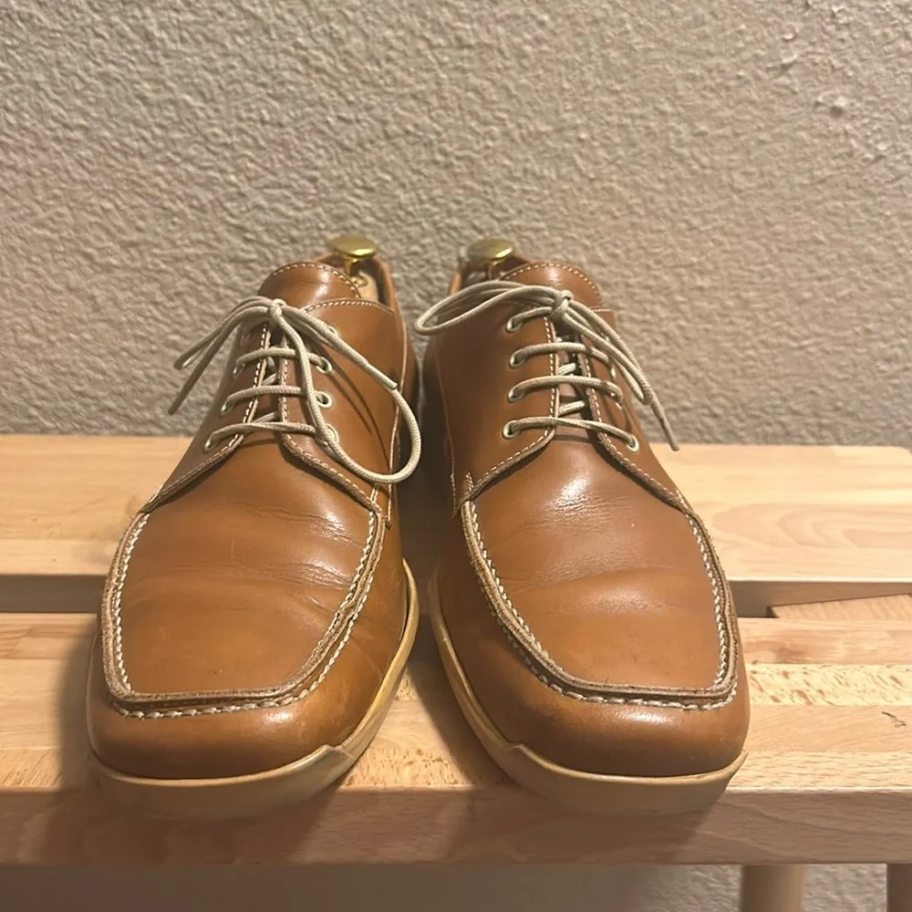 Zegna sport caramel brown boat shoes